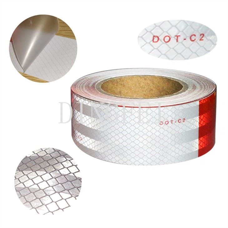Red And White Reflective Safety Tape
